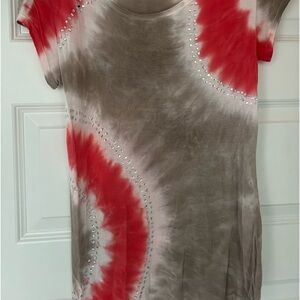 Inc brand women’s size xl tie dyed and jeweled t-shirt